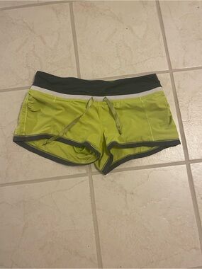 lululemon athletica Lime Green and Dark Gray Athletic Shorts